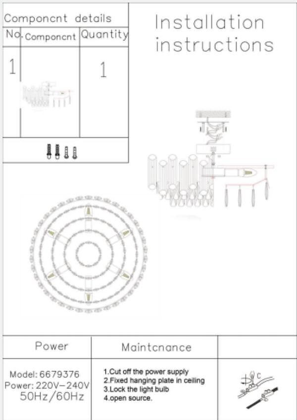 2025年 60 cm ユニークなデザイン シーリングライト メタル LED 北欧スタイル 110-120V 220-240V  コレクション – $699.89 –P7