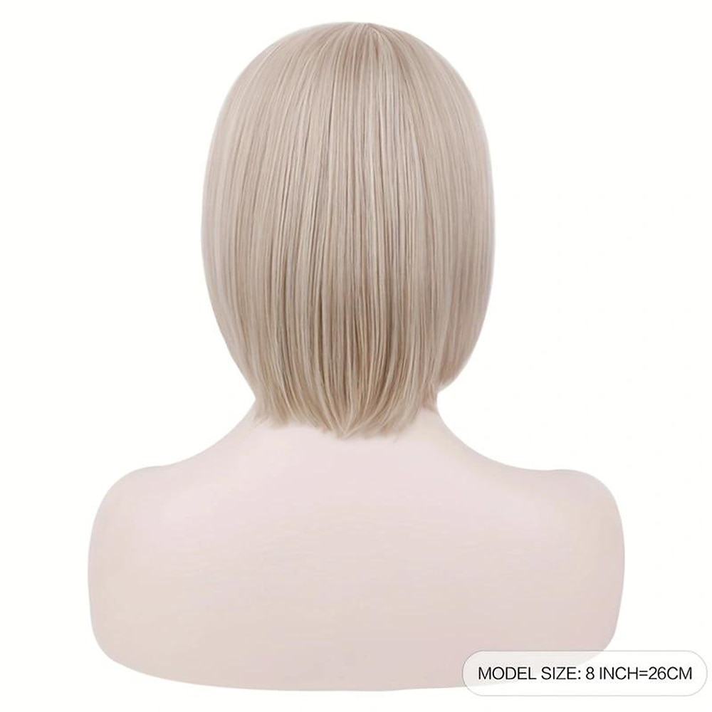 vrouwen korte lichtblonde kleur pruik, machinaal gemaakte pruik 2025 - $28.99 –P4