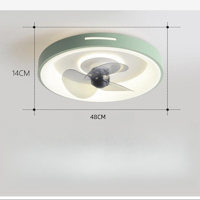 Deckenventilator mit Licht, dimmbar, 48 cm, Macaron, mehrfarbig, 360-Grad-Kopfschütteln, 6 Windgeschwindigkeiten, moderner Deckenventilator für Schlafzimmer, Wohnzimmer, ca & Fernbedienung 110-240V 2025 - $331.09 –P8