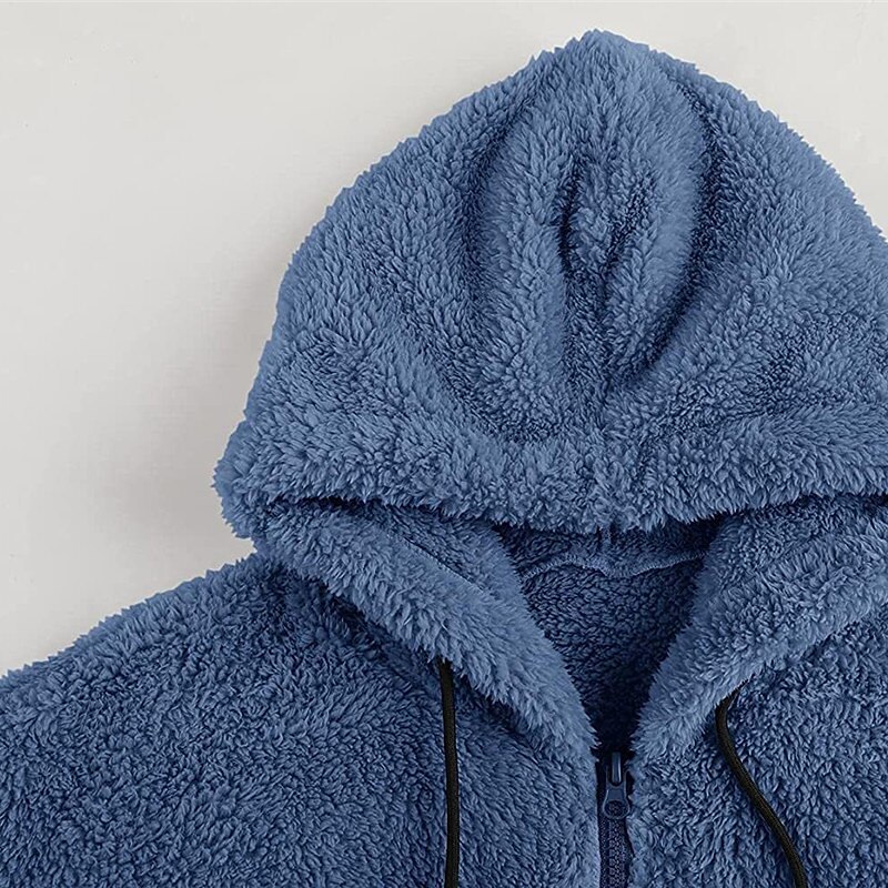Homens Moletom Full Zip Hoodie Casaco com capuz Fuzzy Sherpa Preto Verde Tropa Azul Cinzento Com Capuz Tecido Bolsos Desportos e Ar livre Diário Feriado Roupa de rua Legal Casual Outono & inverno de 2025 por $22.99 –P6