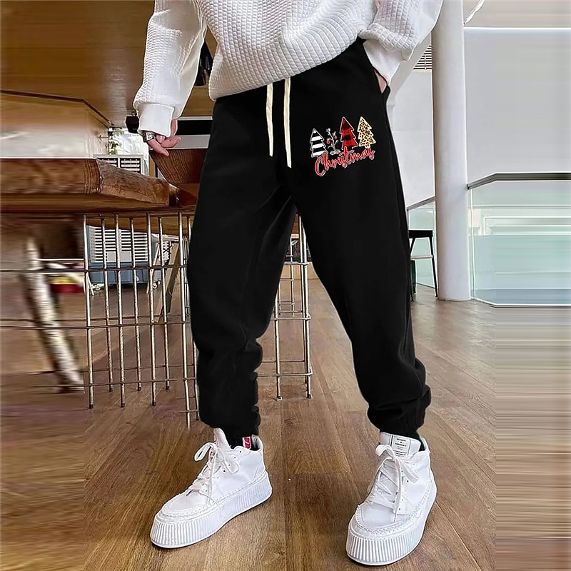 Vánoční stromek Abstraktní Pánské 3D tisk Tepláky Běžci Kalhoty Venkovní ulice Běžné / Denní Vánoce Polyester Černá Zelená Šedá S M L Středně vysoký pas Pružnost Kalhoty 2025 - $25.99 –P3
