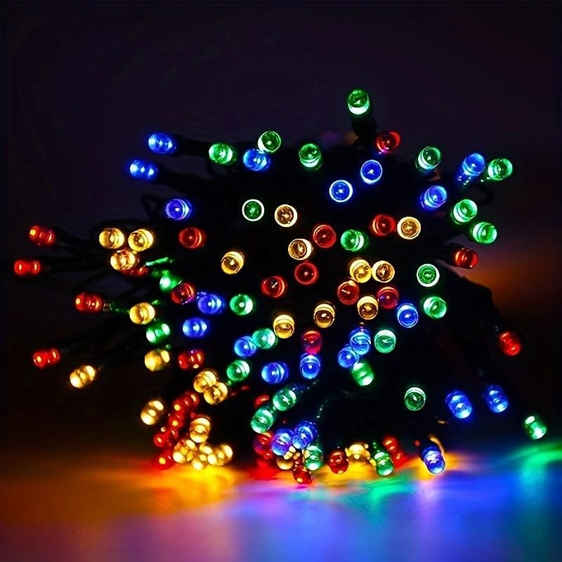 Elegant Wedding Reception Party 1000/500/300/200/100/50/30LED Solar String Light, 8 Modes, Solar Christmas Lights Waterproof for Gardens, Wedding, Party, Homes, Christmas Tree, Curtains, Outdoor 2025 - $27.99 –P6