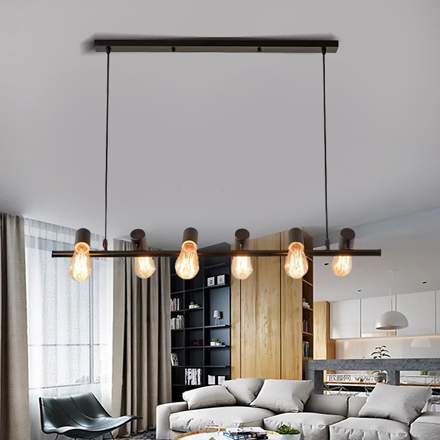 lampada a sospensione a led linea design 100/120 cm metallo stile artistico lampadario moderno moderno semplice nordico minimalista luce ristorante di lusso lungo tavolo da bar sala da pranzo 110-120 del 2025 a $349.99 –P6