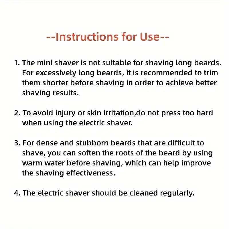Rechargeable Waterproof Electric Shaver with Mini Trimmer and Reciprocating Cutter Head for Men - Perfect for Beard Shaving and Grooming 2025 - $20.99 –P9