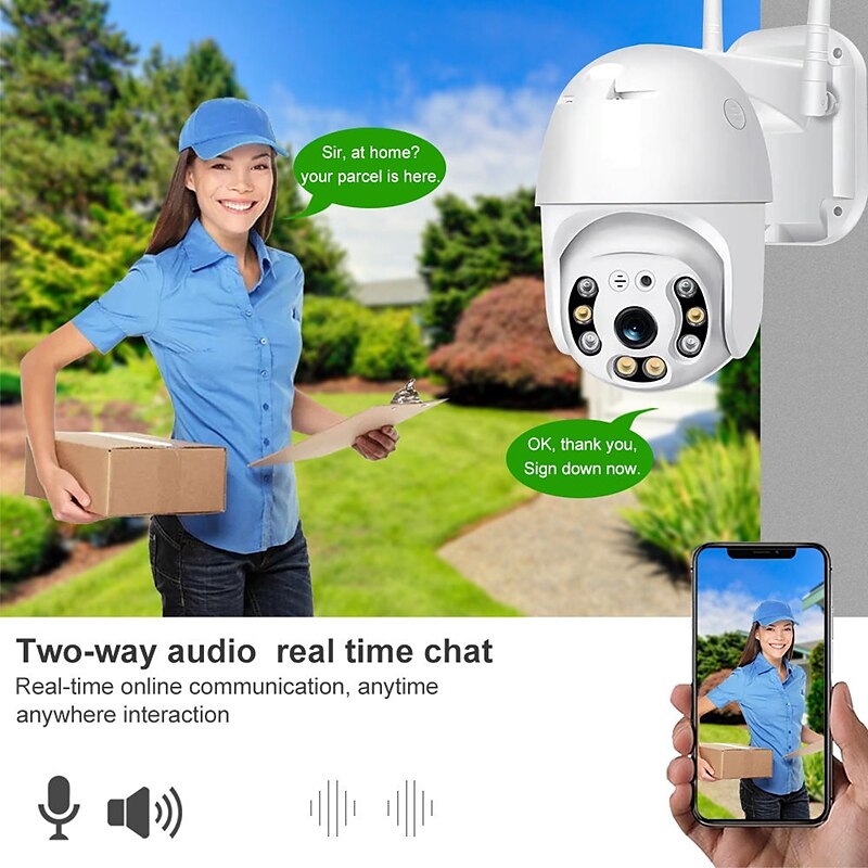 IP Camera 2MP dome Wireless Motion Detection Remote Access Waterproof Indoor Outdoor Apartment Support 128 GB 2025 - $41.99 –P8