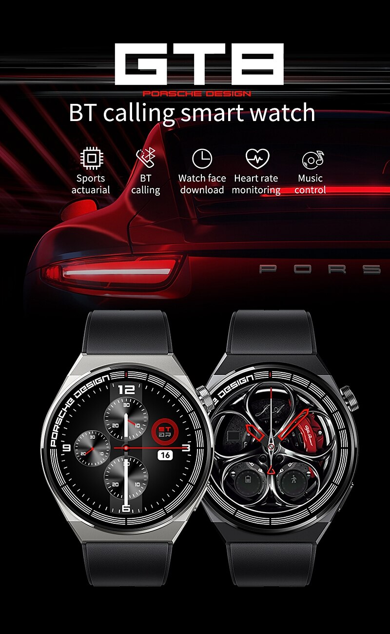 GT8 Smart Watch 1.28 inch Smartwatch Fitness Running Watch Bluetooth Pedometer Call Reminder Fitness Tracker Compatible with Android iOS Women Men Long Standby Hands-Free Calls Waterproof IP 67 22mm 2025 - $35.99 –P1