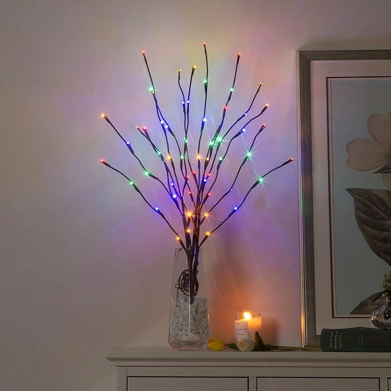 1pc 20 LED branche de saule colorée, lumière de décoration de bouquet de fleurs, remplissage de vase à pieds hauts, branche de saule, fête des mères, noël, fête de mariage, guirlande lumineuse de de 2025 ? $10.49 –P2