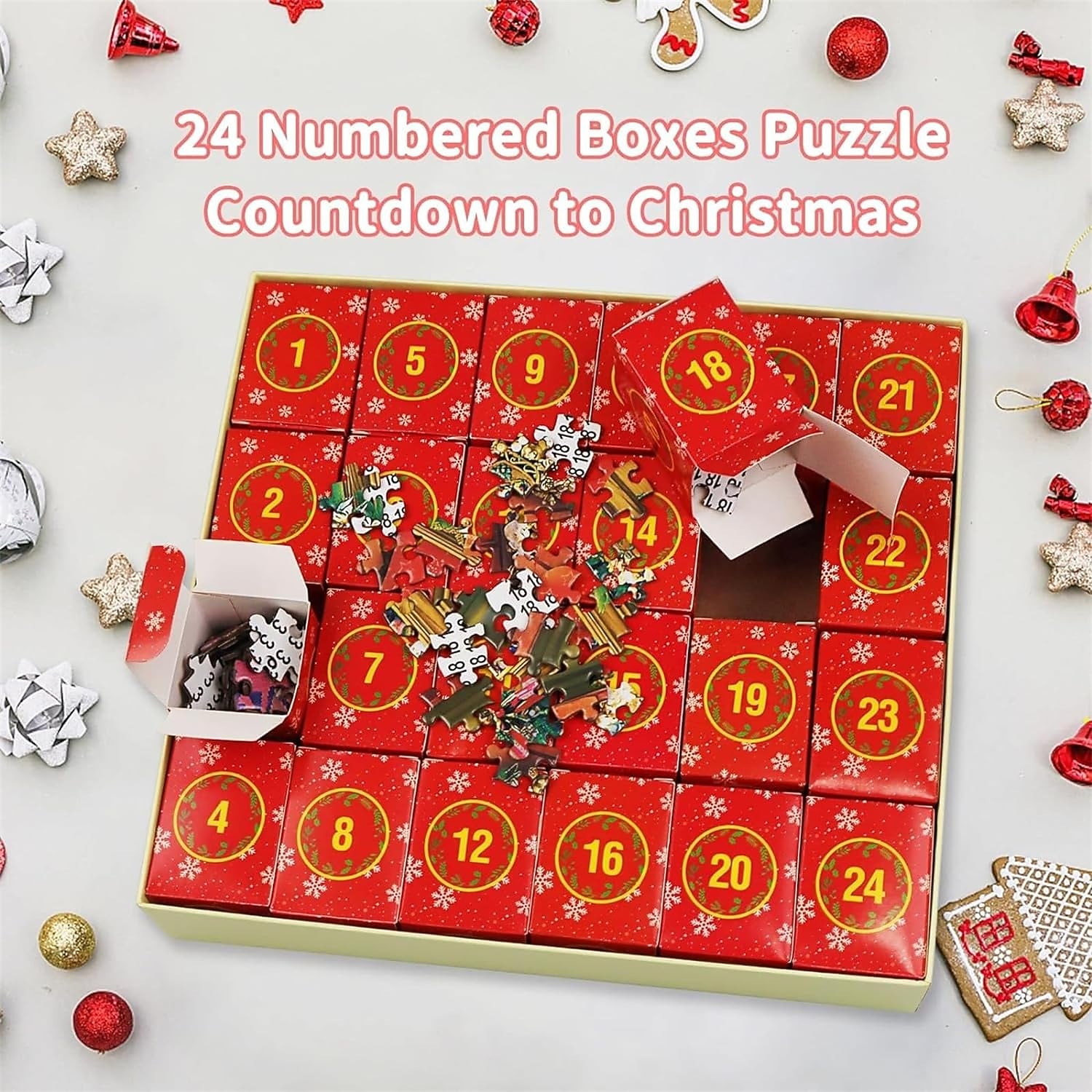 Advent Calendar 2025 Jigsaw Puzzles - 24 Boxes 1008 Pieces Puzzles Countdown to Christmas, Christmas Gifts Stocking Stuffers, Christmas Decorations Christmas Puzzle for Adults Kids, Xmas Gift 2025 - $26.99 –P5