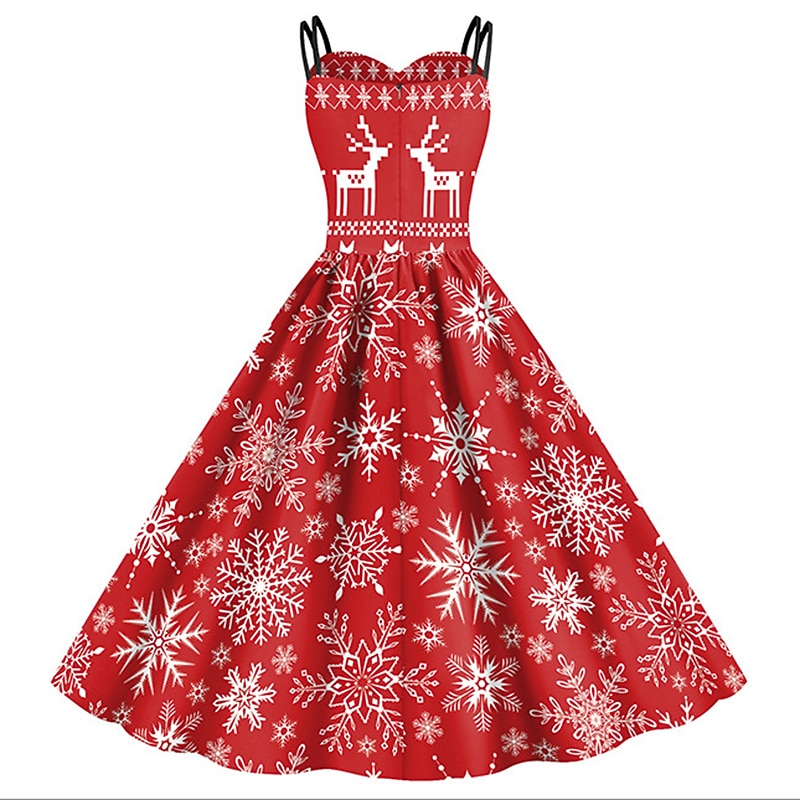 julenissen Mrs.Claus Fancy julekjole Dame Jul Maskerade julaften 1950-tallet Voksne Fest Jul Kjole 2025 - $29.99 –P6