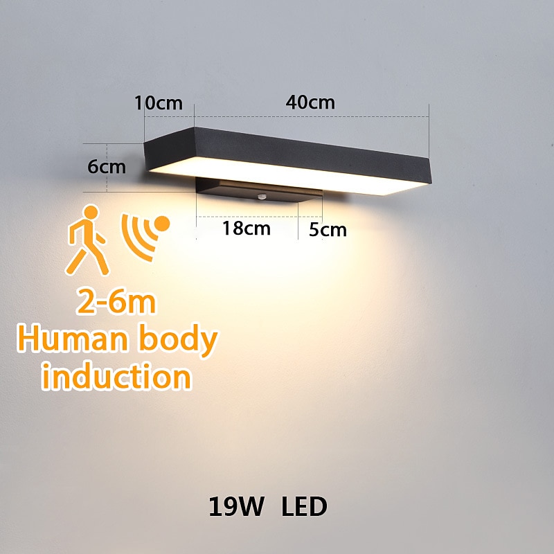 led vägglampa belysningsarmatur antik vägglampa ip65 liner design utvändig vattentät rostsäker aluminium vägglampa lykta innergård trädgård balkong villa dekorativa lampor 110-240v 2026 - $230.59 –P10