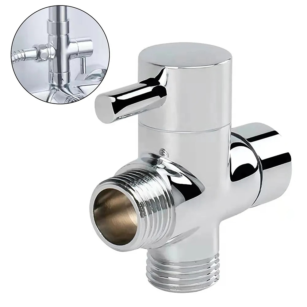 Valvola deviatrice in ottone separatore d'acqua a 3 vie adattatore a T per doccia soffione doccia regolabile valvola deviatrice accessori per il bagno del 2025 a $14.99 –P5