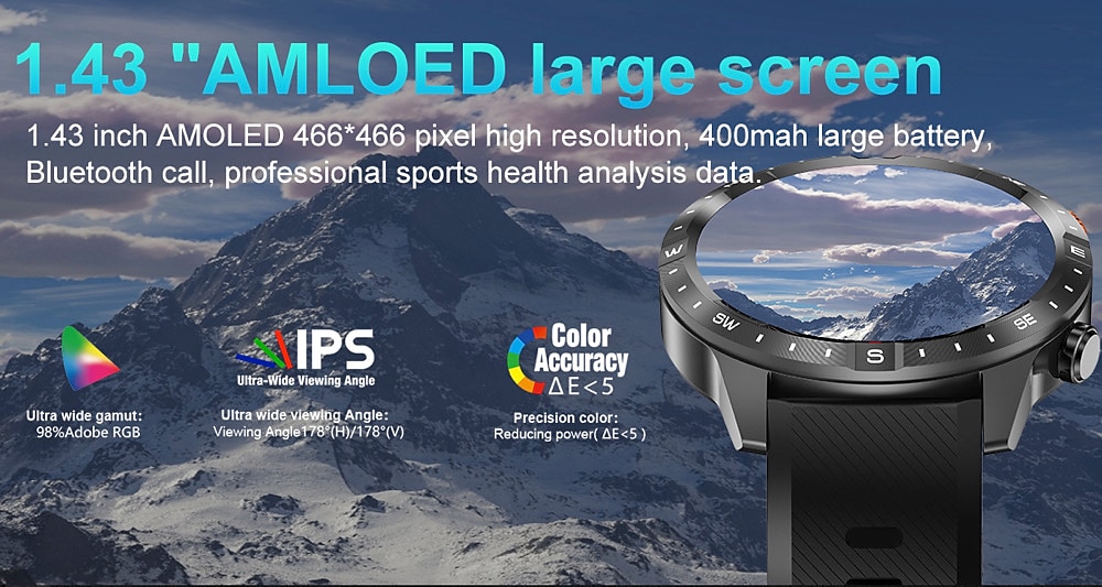 696 AK57 Smart Watch 1.43 inch Smartwatch Fitness Running Watch Bluetooth Pedometer Call Reminder Sleep Tracker Compatible with Android iOS Men Hands-Free Calls Message Reminder Custom Watch Face IP 2025 - $57.99 –P3