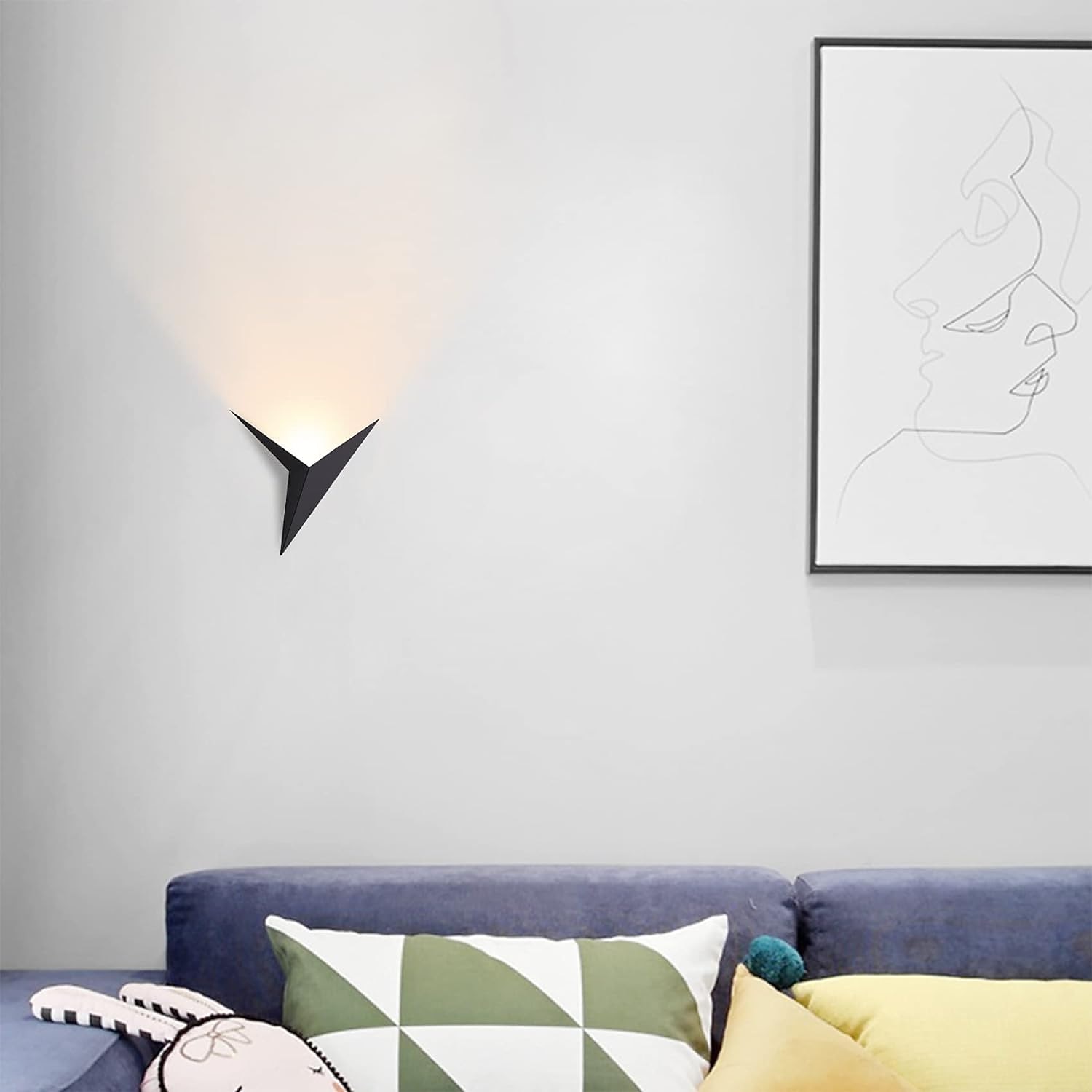 2 Stück Dreieck dreidimensionale Wandleuchte moderne Kunst und Kreativität Innenwandleuchte 3W 25cm Innenwandleuchte aus Metall AC85-265V 2026 - $82.99 –P6
