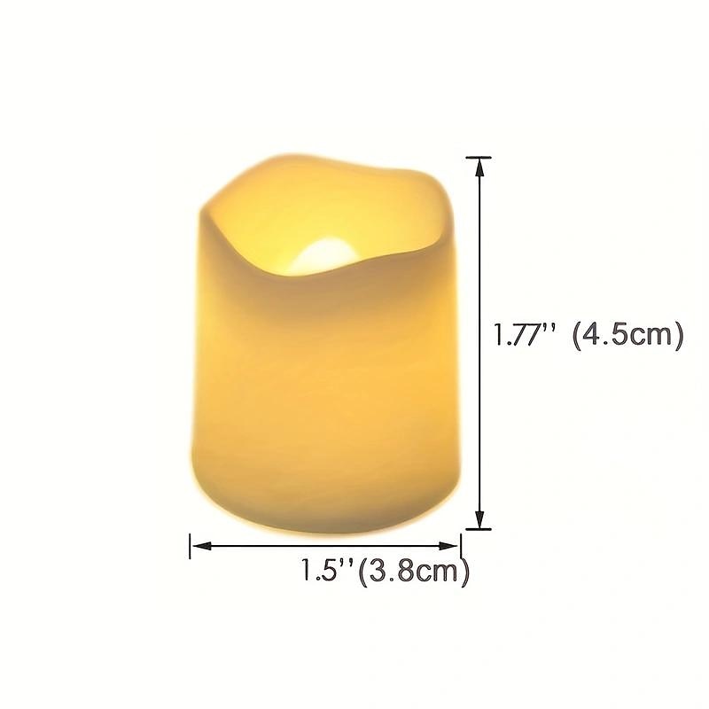 24Pcs Flameless LED Candle Creative Wishing Led Tea Light Warm White Flameless Candle Halloween Christmas Decor Candle Light 2025 - $17.49 –P4