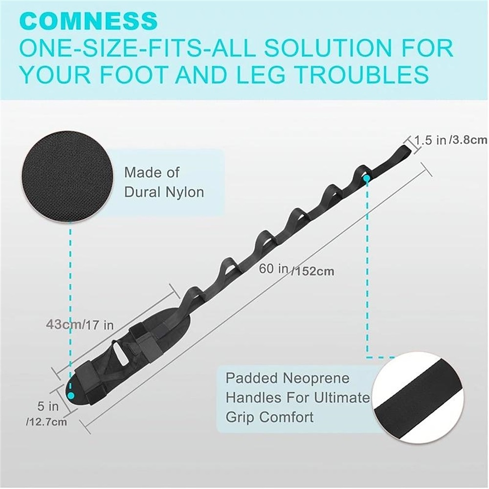 verlicht pijnlijke hielspoor, fasciitis plantaris, achillespeesontsteking & hamstring met deze 1pc voet & beenrekband! 2025 - $14.49 –P6