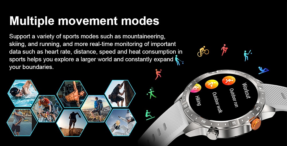 696 AK57 Smart Watch 1.43 inch Smartwatch Fitness Running Watch Bluetooth Pedometer Call Reminder Sleep Tracker Compatible with Android iOS Men Hands-Free Calls Message Reminder Custom Watch Face IP 2025 - $57.99 –P7