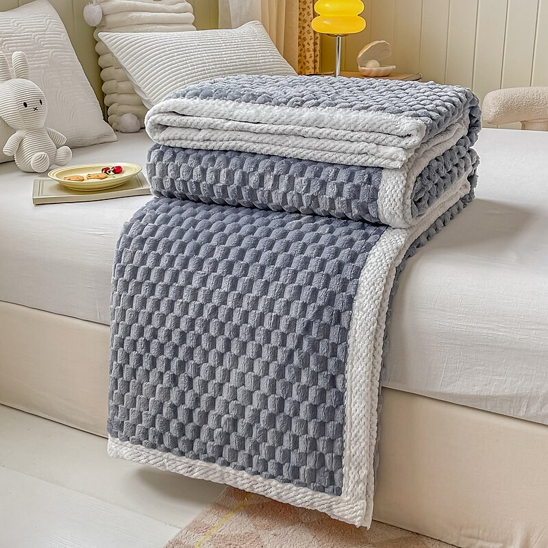 myk komfort kaste sofa teppe stereoskopisk lite rutenett teppe til sofa stol sofa stue bursdagsgave og hjemmeinnredning bærbart bil reisetrekk teppe 2025 - $21.99 –P8