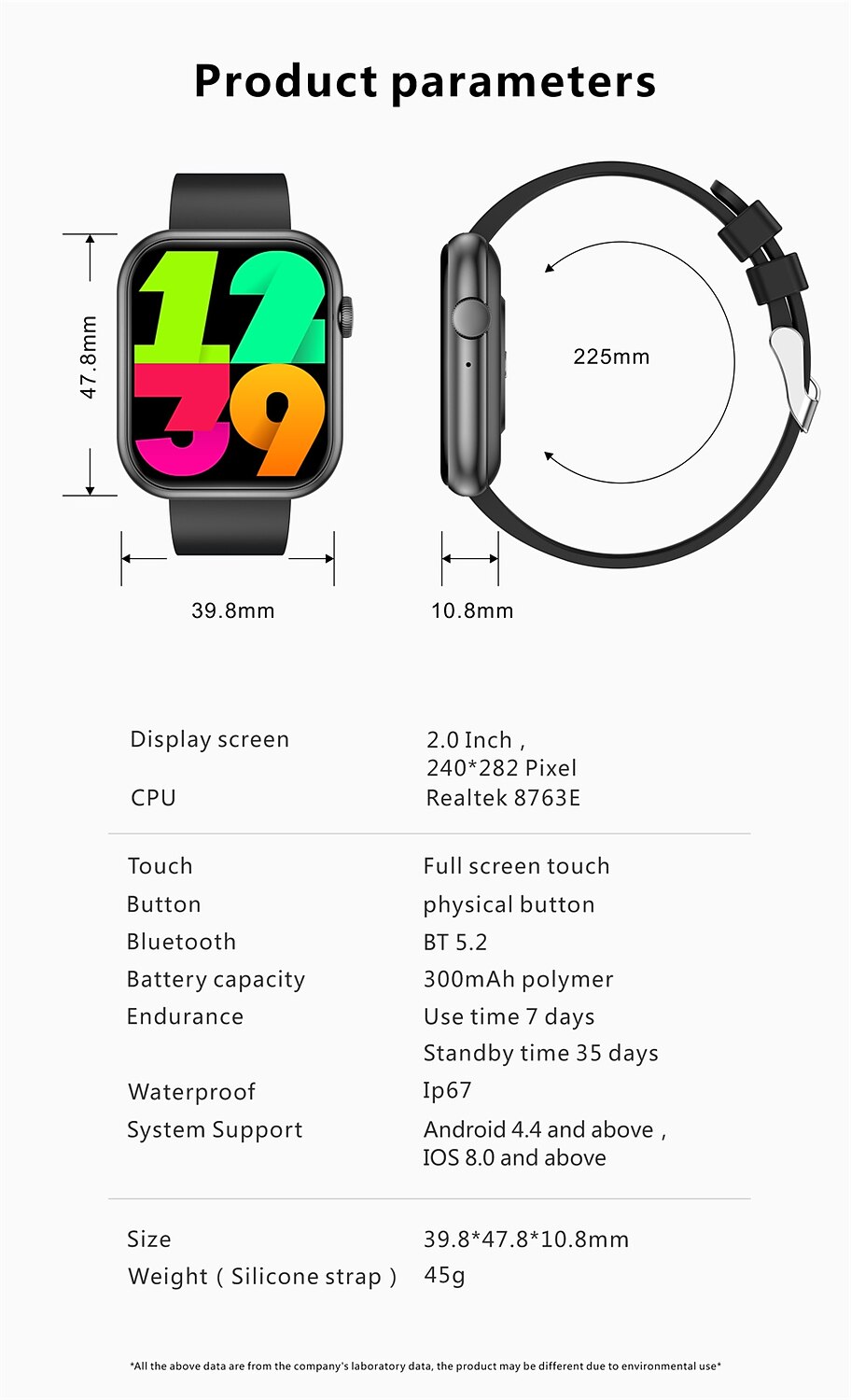 QX7PRO Ceas inteligent 2 inch Uita-te inteligent Bluetooth Pedometru Reamintire Apel Monitor de Activitate Compatibil cu Android iOS Dame Bărbați Standby Lung Telefon Hands-Free Rezistent la apă IP 67 2025 - $29.99 -P14