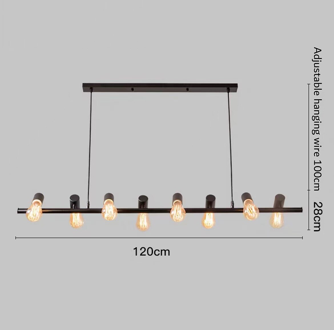lampada a sospensione a led linea design 100/120 cm metallo stile artistico lampadario moderno moderno semplice nordico minimalista luce ristorante di lusso lungo tavolo da bar sala da pranzo 110-120 del 2025 a $349.99 –P9
