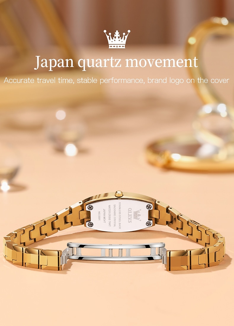 OLEVS Mother's Day Gift for Women Quartz Watch Creative Minimalist Fashion Casual Waterproof Decoration Stainless Steel Strap Watch 2026 - $68.99 –P8