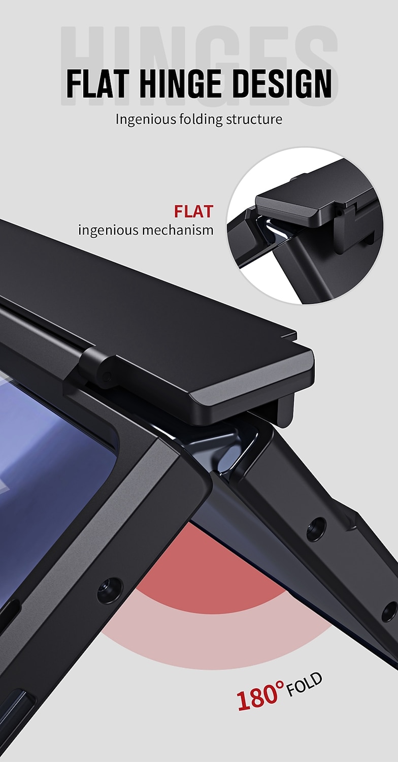 Phone Case For Samsung Galaxy Z Fold 6 Z Fold 5 Z Fold 4 Z Fold 3 Back Cover with Stand Holder with Screen Protector Magnetic Solid Color PC 2026 - $28.99 –P6