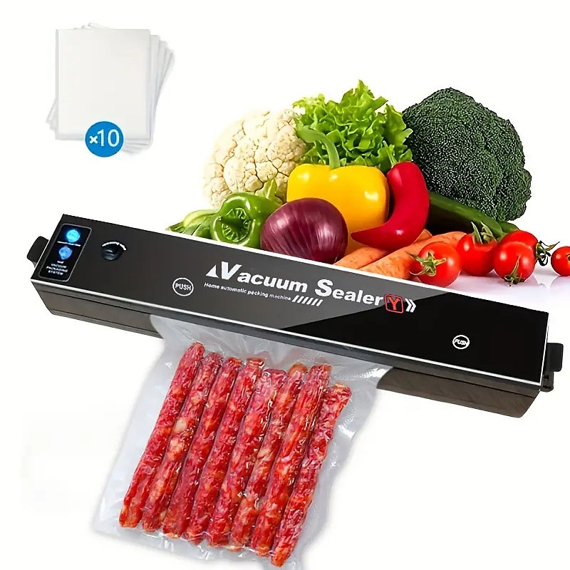 Machine de scellage sous vide automatique-gardez les aliments frais plus longtemps avec 10 sacs gratuits voyants LED & système d'étanchéité à l'air de 2025 ? $27.99 –P1