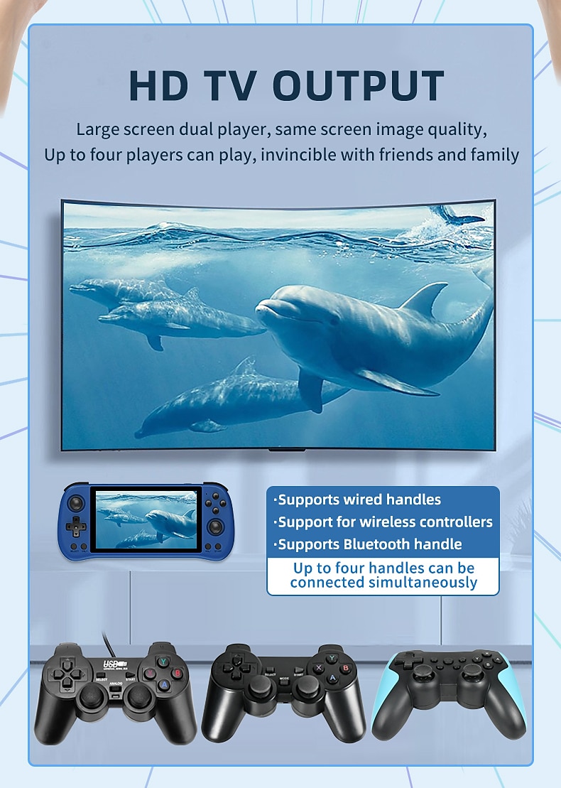 Powkiddy X55 Handheld Game Console with Built-in Games IPS RGB Screen 5.5-Inch (256G 30000 Games), Perfect Christmas Birthday Party Gifts for Friends and Children 2025 - $213.69 –P4