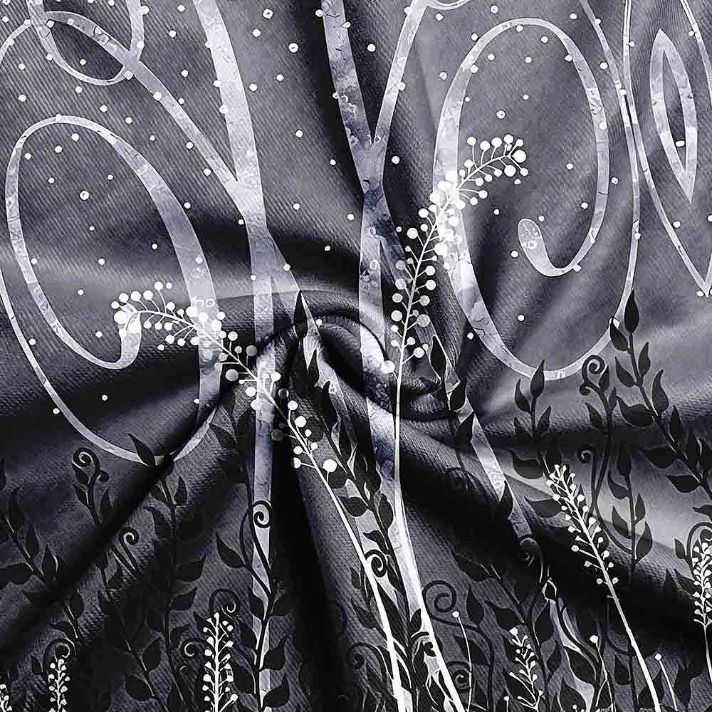 Blouse femme chiffon basique quotidienne à feuilles imprimé manches longues hauts longs col rond décontracté vacances bleu vert gris automne hiver de 2025 ? $24.99 –P2