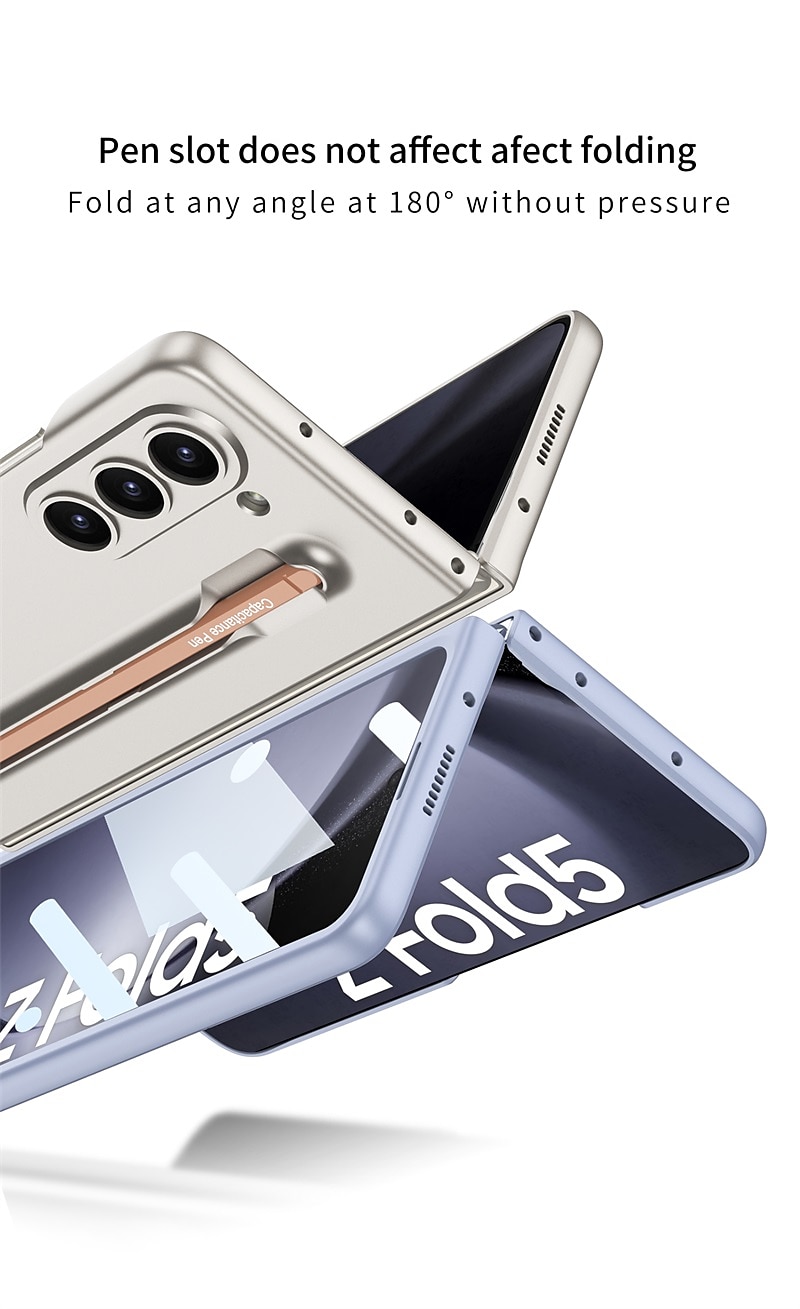 Phone Case For Samsung Galaxy Z Fold 5 Flip Cover Pencil Holder Full Body Protective with S Pen PC 2025 - $37.99 –P7