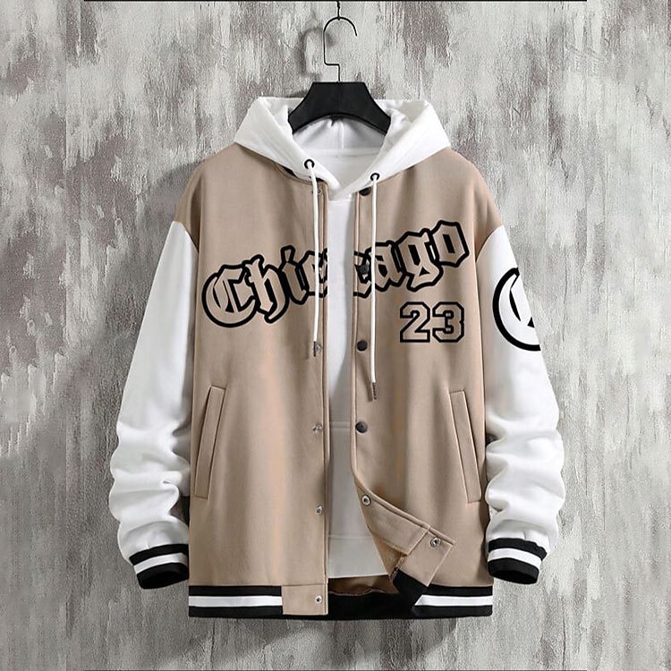 Voor heren Bomberjack Overgangsjack Varsity-jas Buiten Vakantie Warm Knop Zak Herfst Winter Kleurenblok Modieus Streetwear Opstaande boord Normaal Appel Groen Zwart Bordeaux Bruin Groen Jacks 2025 - $28.99 –P19