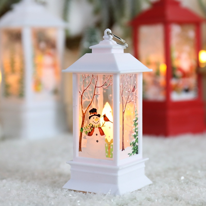 juldekorationslykta led,tomtensnögubbe älg inomhuslyktor dekorativa,hängande utomhuslyktor,dekorativa lyktor. 2025 - $7.99 –P3
