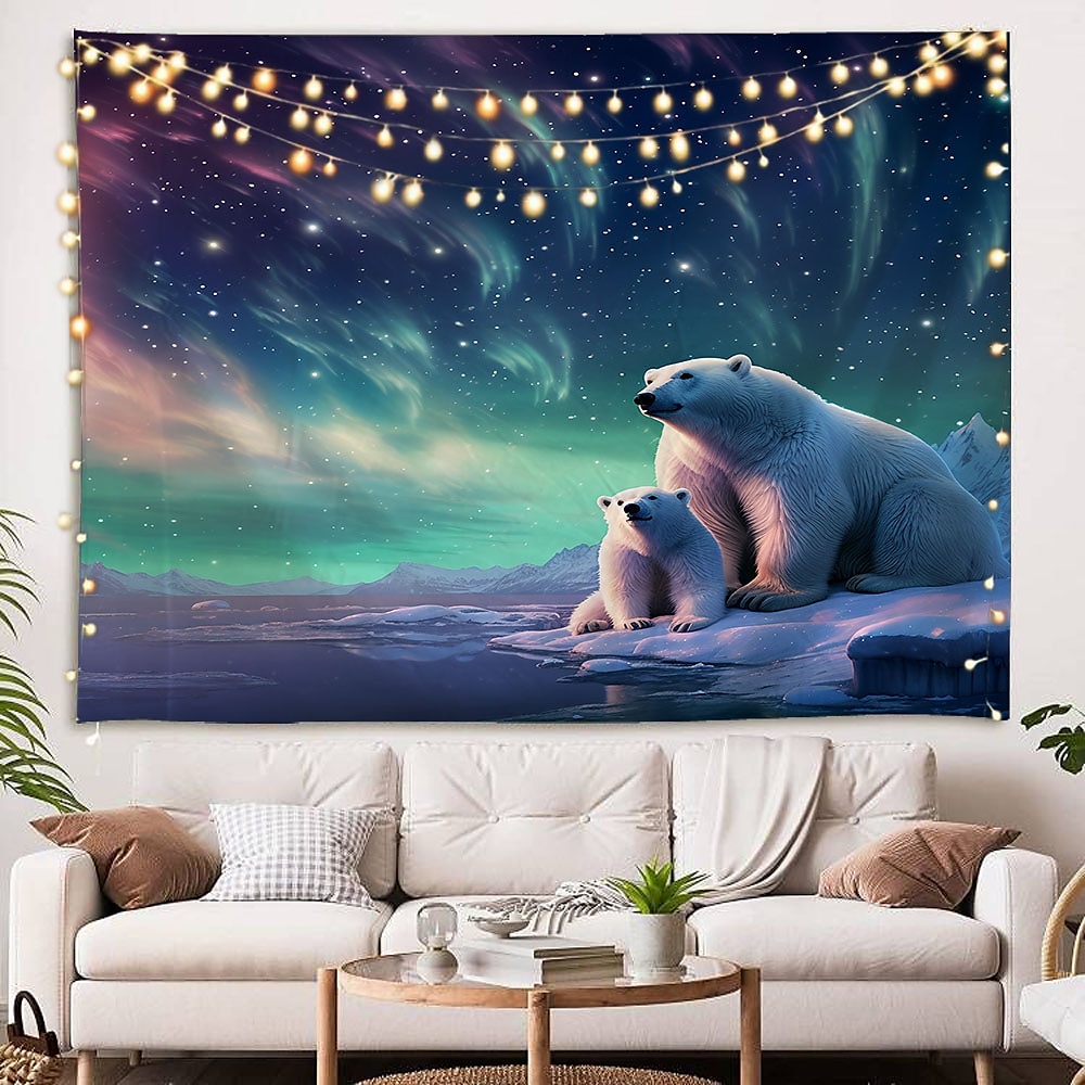 jegesmedve függő gobelin fal művészet nagy kárpit falfestmény dekor fénykép háttér takaró függöny otthon hálószoba nappali dekoráció 2026 - $14.99 –P1