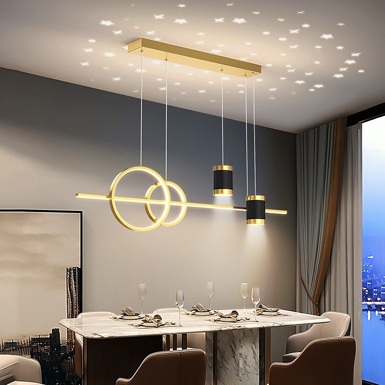 lampada a sospensione a led 100 cm dimmerabile design a grappolo forme geometriche lampada a sospensione in pvc classico elegante in lega di zinco contemporaneo moderno 110-240v del 2025 a $399.99 –P13