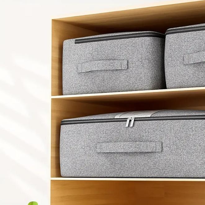 Saco de armazenamento de fundo de cama, saco de armazenamento de colcha de roupas com janela transparente, saco organizador de guarda-roupa dobrável de grande capacidade de 2025 por $11.49 -P3