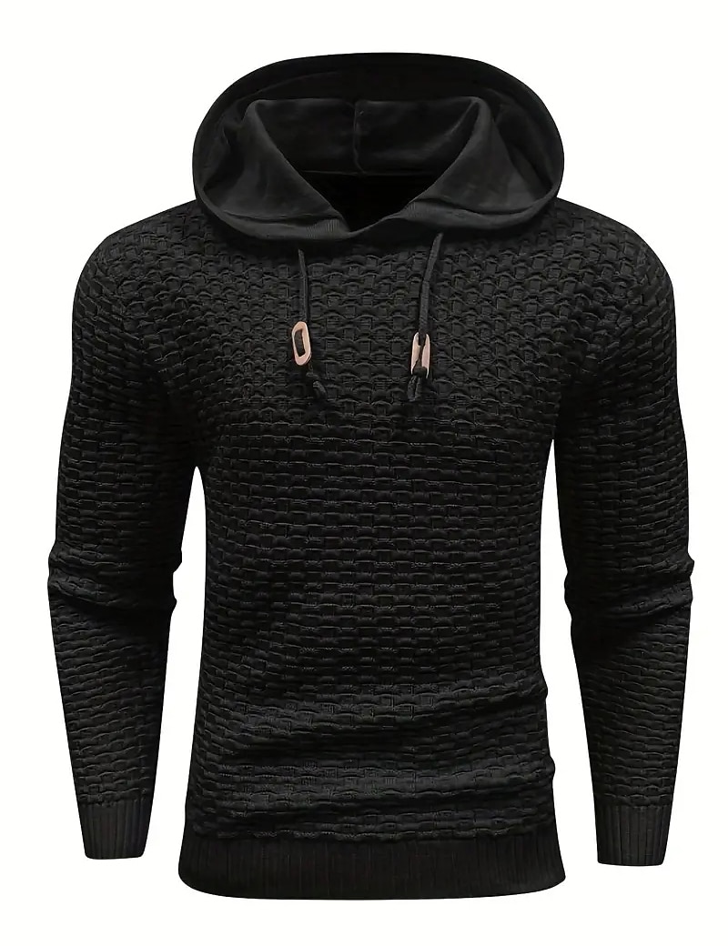 Per uomo Pullover Maglione A coste Maglia Standard A cordoncino Classico Liscio Con cappuccio Contemporaneo moderno Ufficio Da tutti i giorni Abbigliamento Inverno Nero Beige M L XL del 2026 a $19.99 –P8