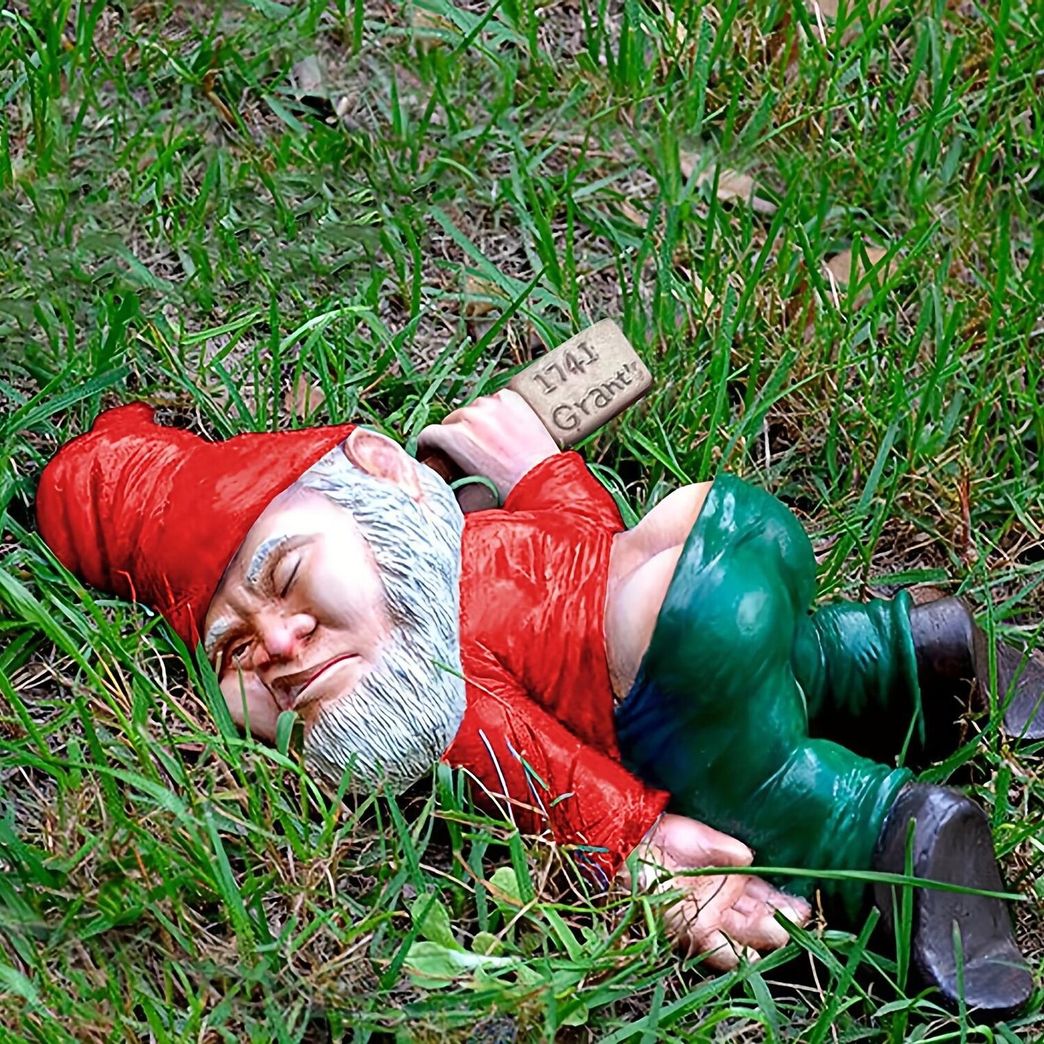 1 stk beruset hagenisse-statue, 5,91-tommers hagenisse-håndverk i harpiks, hagedekorasjon, kreativ hagestatue-innredning, værbestandig morsom hagenisse-pynt for utendørs innendørs hage, verandadekor 2026 - $10.99 –P4