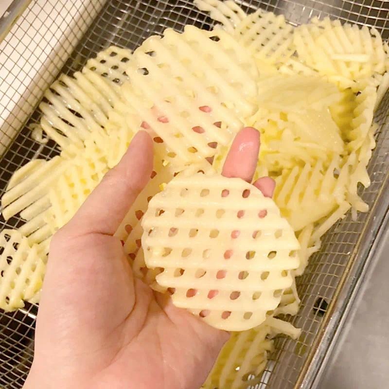 Cortadora de patatas, corte de patatas, rejilla de artefacto, rejilla para limpiar, cuchillo, cortador de verduras, cuchillo ondulado, corte de flor, cuchillo, accesorios 2025 - $8.99 -P6