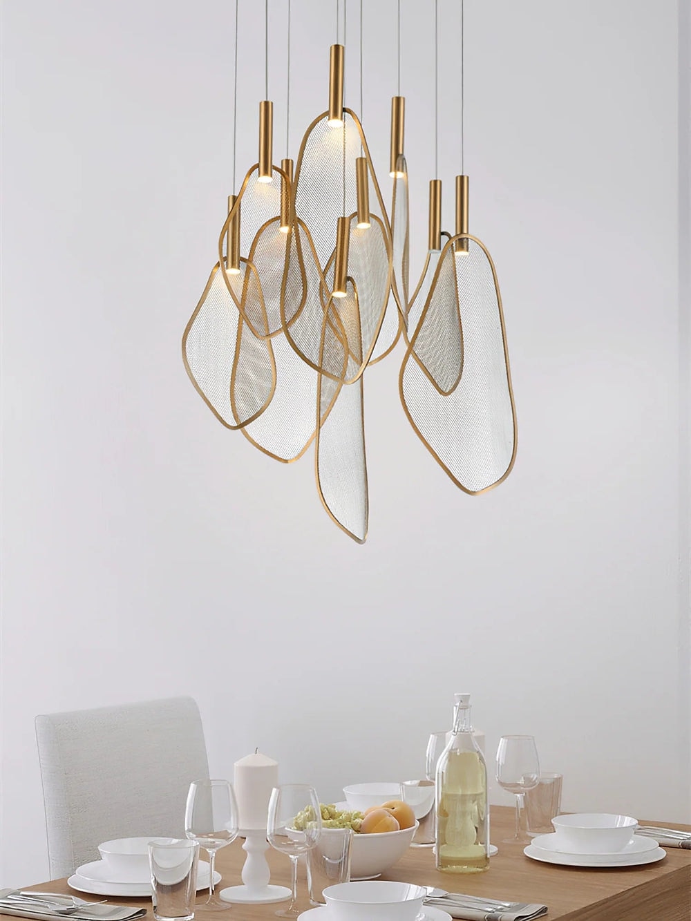 lampada a sospensione a led cluster design in metallo 45/60cm lampadari stile minimalista led lampada a sospensione sala da pranzo comodino plafoniera 110-240v del 2025 a $249.99 –P11