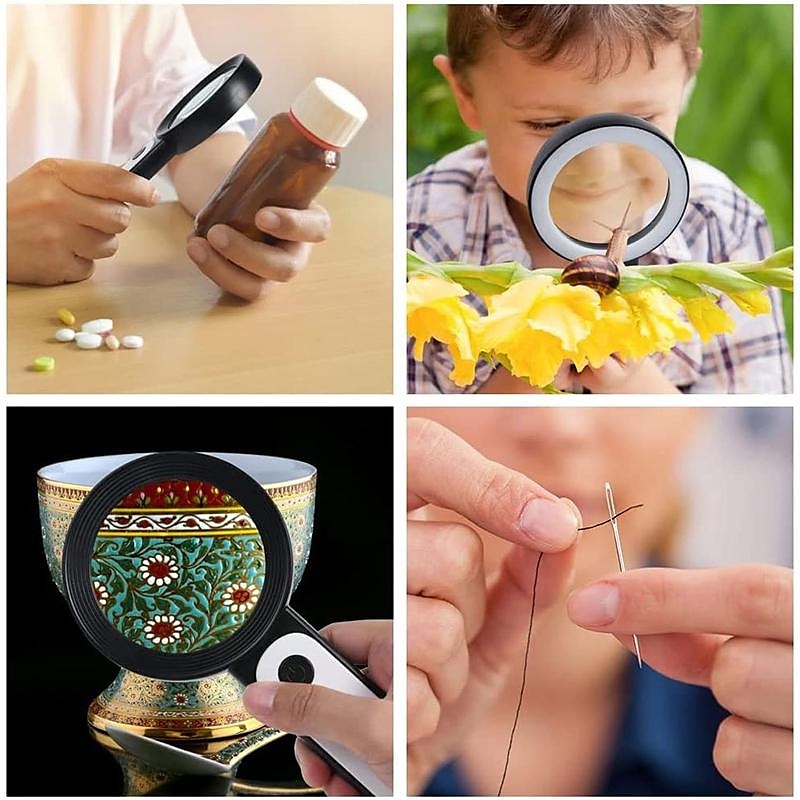 30X Handheld Reading Magnifying Glass Illuminated Magnifier Microscope Lens Jewelry Watch Loupe Magnifier With LED Light 2025 - $19.99 –P8