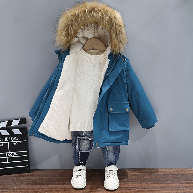 Kids Boys' Fleece Jacket Hoodie Jacket Outerwear Solid Color Long Sleeve Zipper Coat Outdoor Cotton Adorable Daily Yellow Pink Navy Blue Spring Fall 7-13 Years 2025 - $37.99 –P7