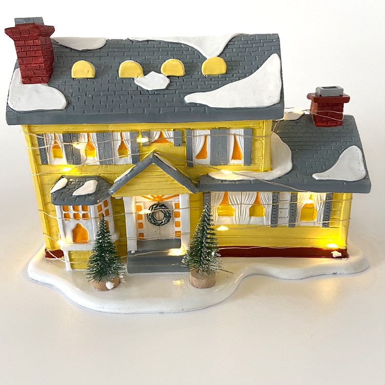 Figura de resina de farolillo nacional de Navidad, casa de vacaciones pintada a mano, regalo de exhibición de pueblo, decoración del hogar de Navidad, regalo de Navidad 2025 - $13.99 –P3