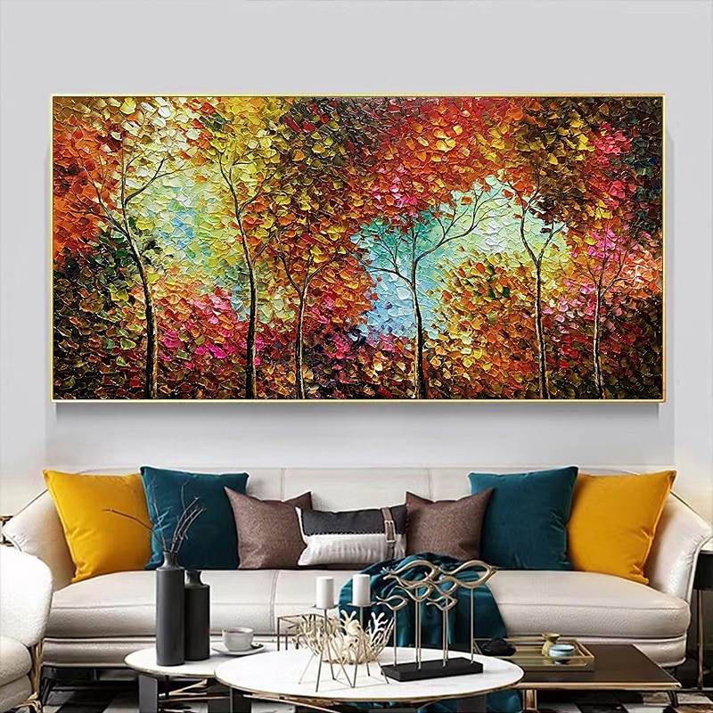 Hand-Painted Oil Paintings Canvas Wall Art Decoration Modern Abstract Autumn Nature Scenery Trees are Luxuriant for Home Decor Rolled Frameless Unstretched Painting 2025 - $108.99 –P6