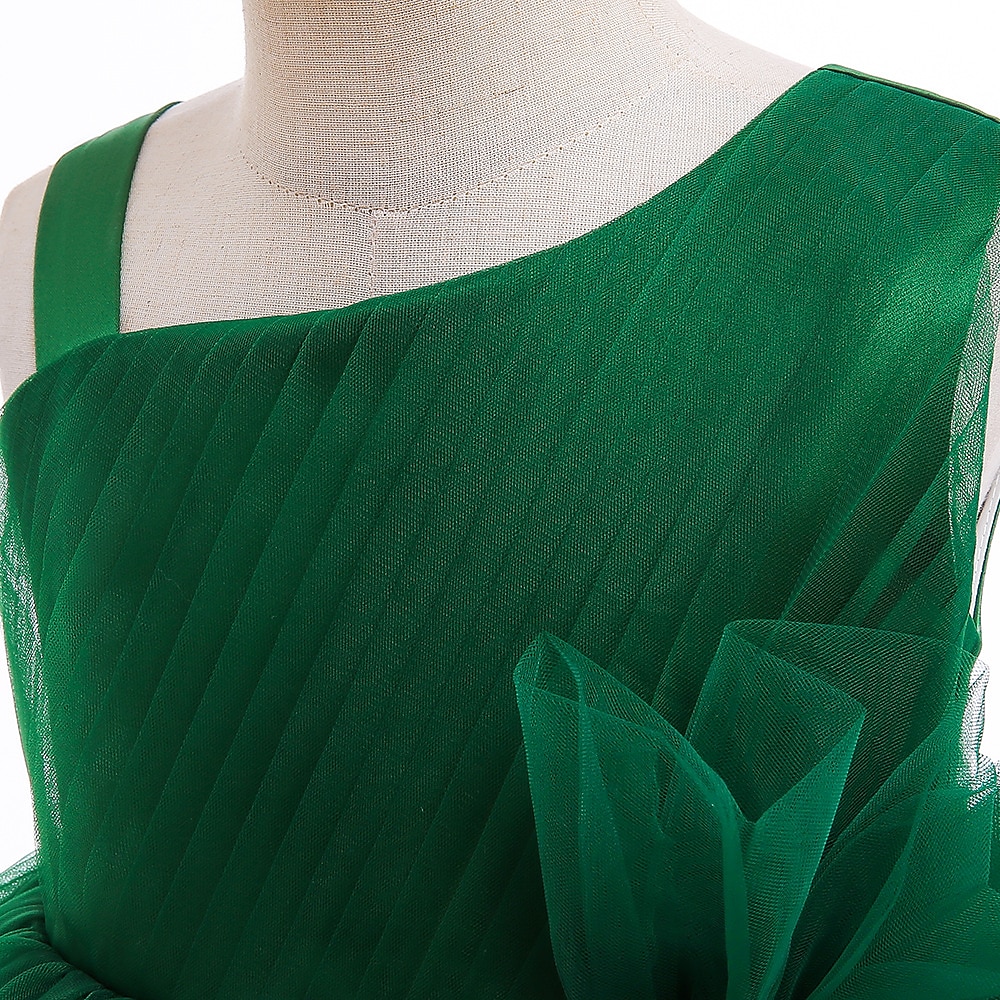 kinderkleidung Mädchen Party Kleid Feste Farbe Ärmellos Formal Leistung Hochzeit Rüschen Elegant Prinzessin Baumwolle Maxi abendkleider Blumenmädchenkleid Frühling Herbst Winter 4-12 Jahre Wei 2025 - $39.99 –P22