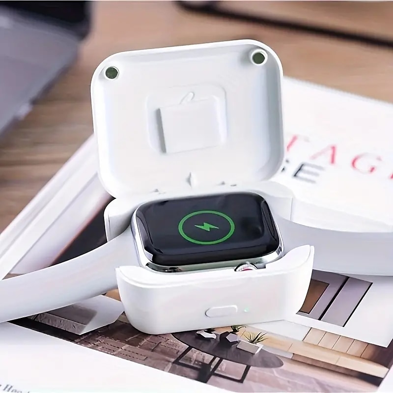 Caricabatterie wireless per la serie iWatch, caricabatterie portatile di emergenza, caricabatterie wireless portatile da 900 mAh per orologio del 2025 a $20.99 –P1