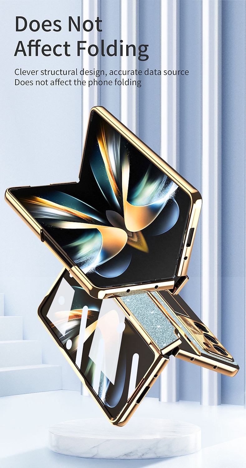 Чехол для телефона для Samsung Galaxy Z Fold 6 Z Fold 5 Z Fold 4 Z Fold 3 с поддержкой MagSafe с подставкой с защитой экрана поддержка беспроводной зарядки PC PU кожа 2025 - $32.99 –P8