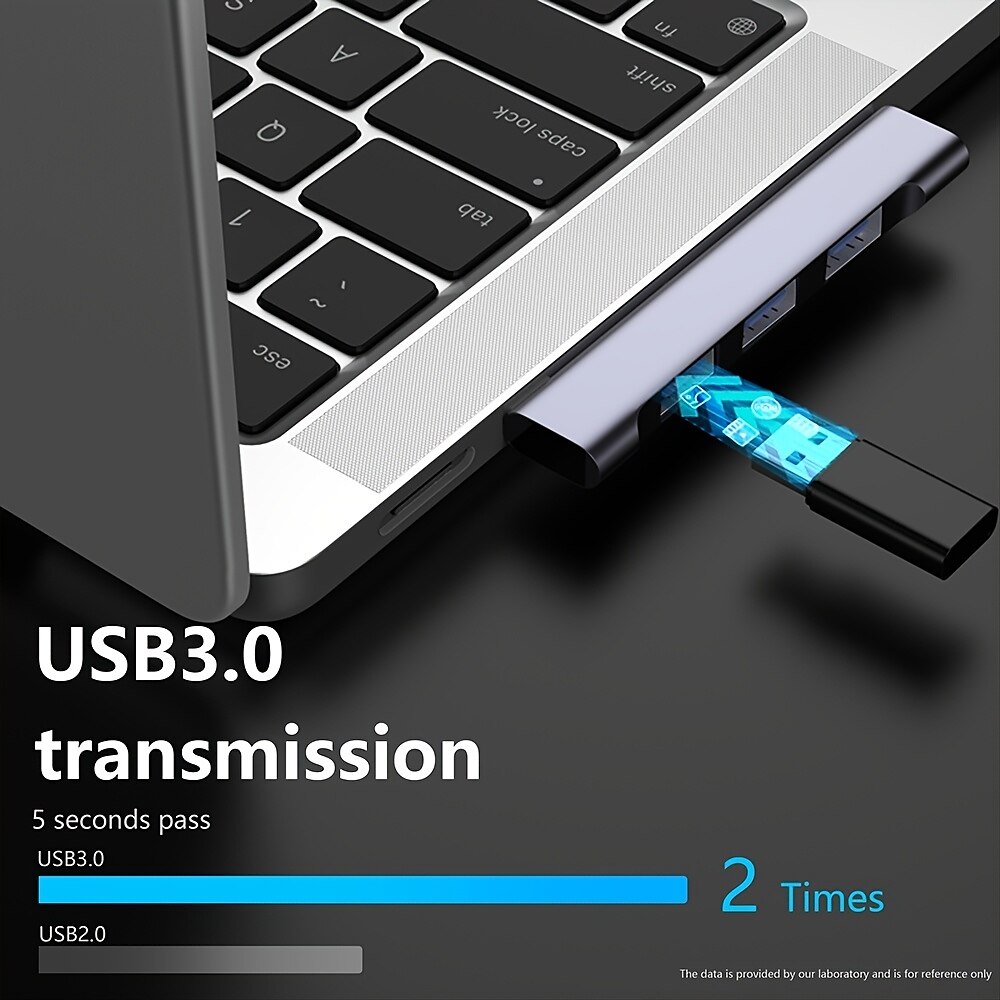 4-портовый адаптер USB-концентратора c мощностью 60 Вт — идеально подходит для MacBook Pro/Air iPad Pro Dell Chromebook & более 2025 - $12.99 –P12