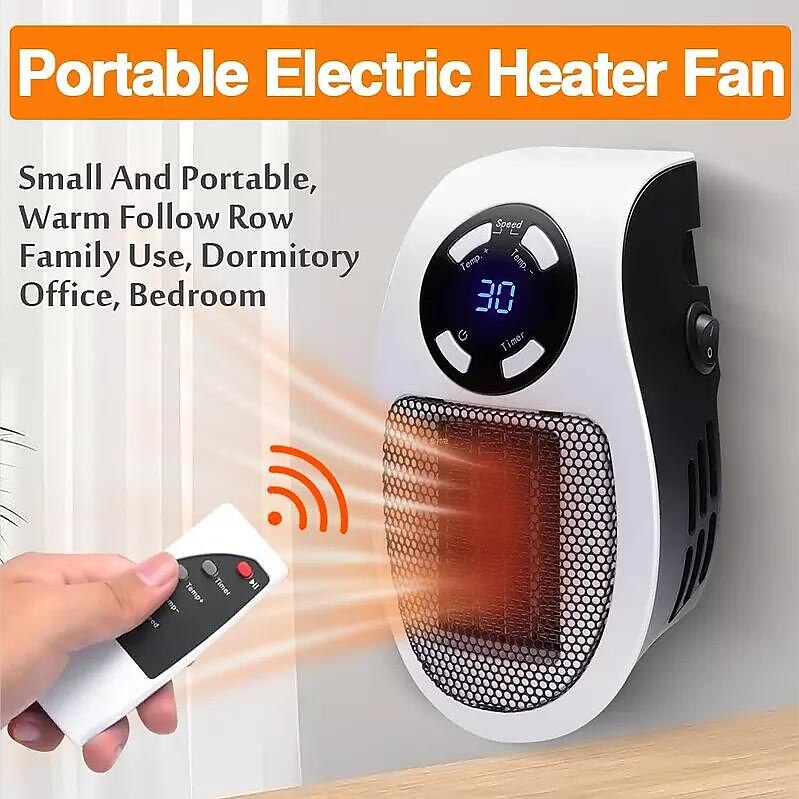 riscaldatore a parete, riscaldatore elettrico portatile con termostato regolabile programmabile, protezione da surriscaldamento, display a LED preciso, riscaldatore per dormitorio ufficio del 2025 a $19.49 –P1