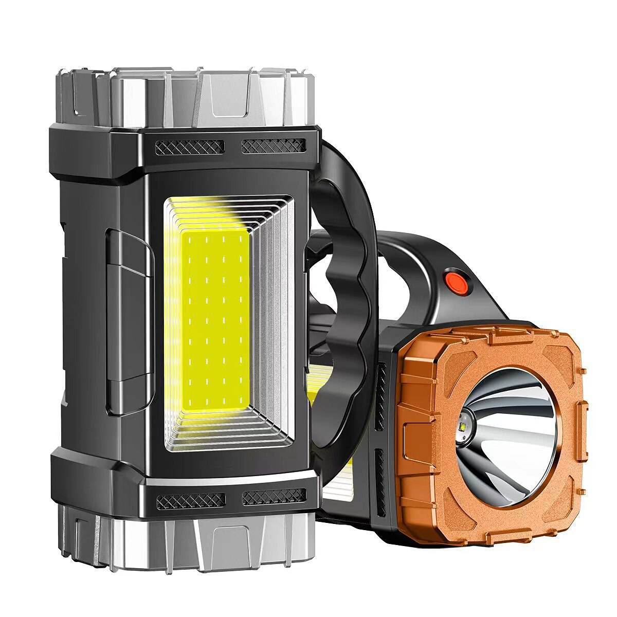 Luz portátil solar multifuncional, linterna led recargable por USB con luz lateral, resistente al agua, reflector, 1 ud. &Foco, linterna de mano para acampar al aire libre en casa, pescar, hacer 2025 - $20.99 –P2