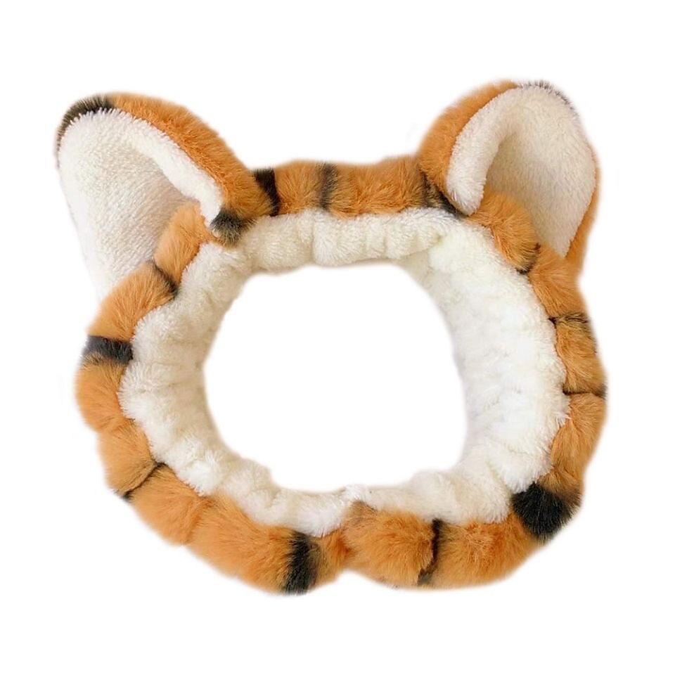 drăguț tigru șampon bandă de păr desene animate drăguț animal headwear machiaj șampon bentita de pluș pentru ureche de tigru 2025 - $11.49 –P5