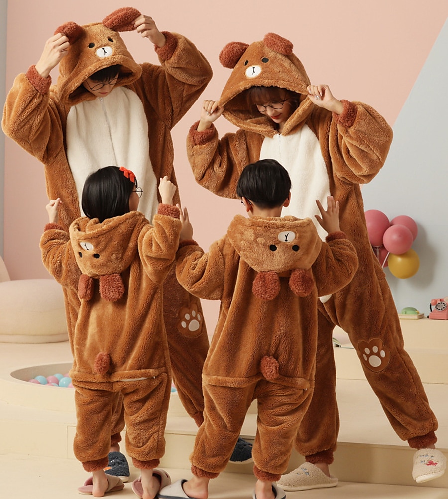 Miś Kostium imprezowy Kostium Piżama na rodzinne święta Piżama Kigurumi Męskie Damskie Dla chłopców Dla dziewczynek Halloween Karnawał Bal maskowy Jednoczęściowe Dla dzieci Dla dorosłych Impreza 2025 - $50.99 -P3